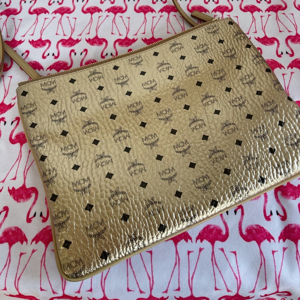 Authentic MCM leather crossbody